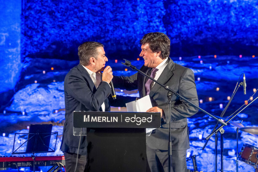 Ismael Clemente, CEO of MERLIN Properties, and Rod Evans from NVIDIA at Atlantic Convergence in Lisbon.