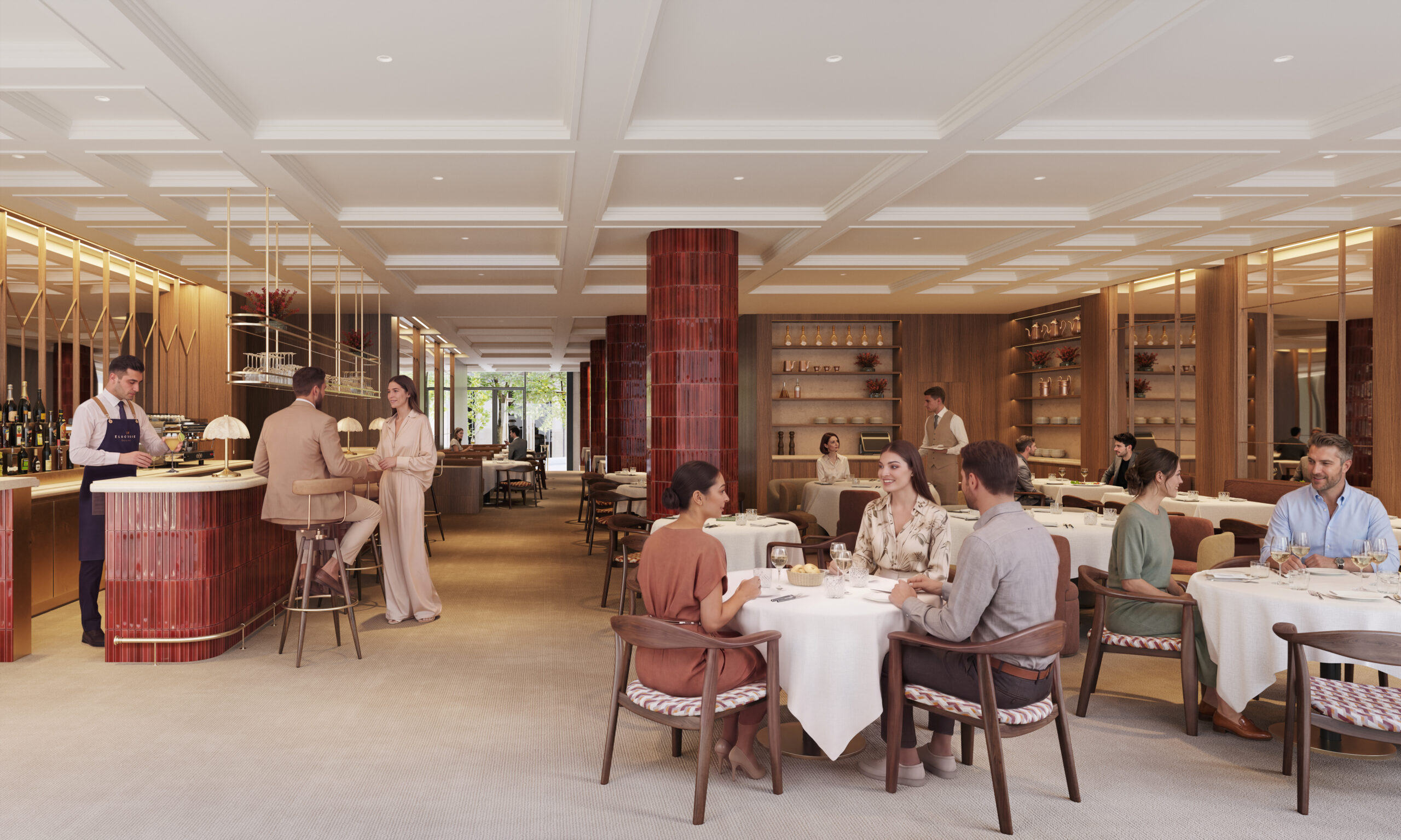Restaurante dentro del edificio Liberdade 201