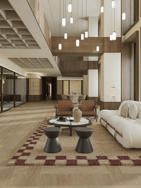 Coworking LOOM en el centro de Madrid, junto a Callao, con espacio de trabajo moderno, zonas colaborativas y diseño contemporáneo pensado para profesionales y empresas.