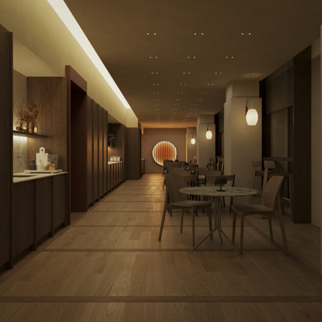 Zona común del coworking LOOM en el centro de Madrid, cerca de Callao, con áreas de descanso, espacios abiertos y ambiente diseñado para fomentar la colaboración.